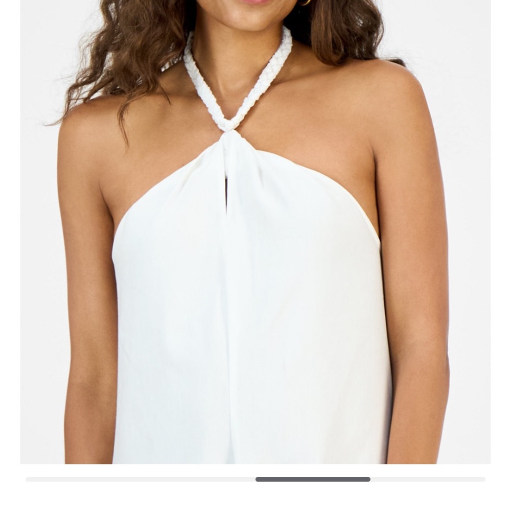 INC International Concepts Elegant White Halter Maxi Dress - Picture 3 of 4